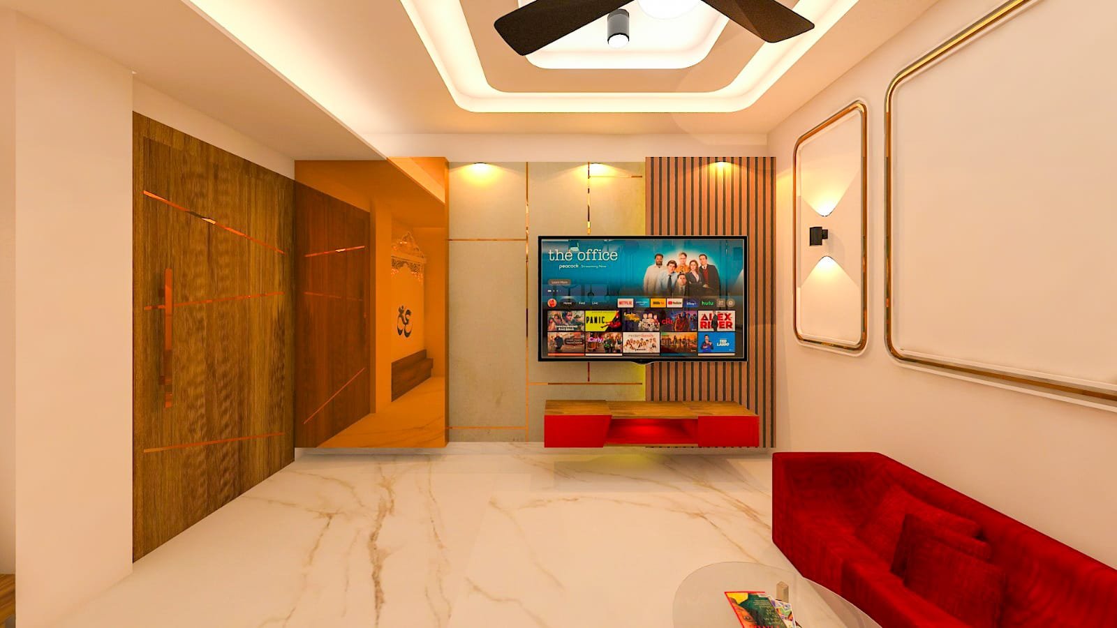 Modern living room interior design by Nesthetica